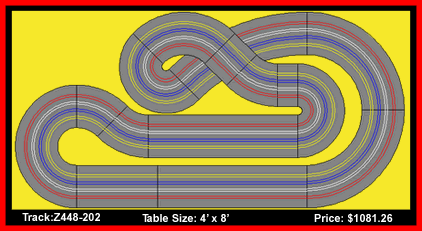 448-202 A 4 x 8 slot car layout